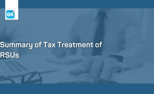 Summary of Tax Treatment RSUs. Gallagher Keane Chartered Accountants